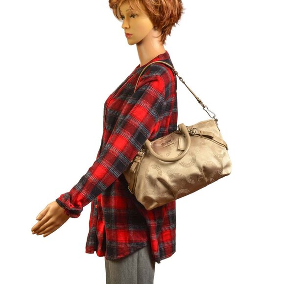 Authentic COACH Madison Dotted OP Art Sophia Shoulder Bag & Dust Protector Bag - Picture 15 of 15